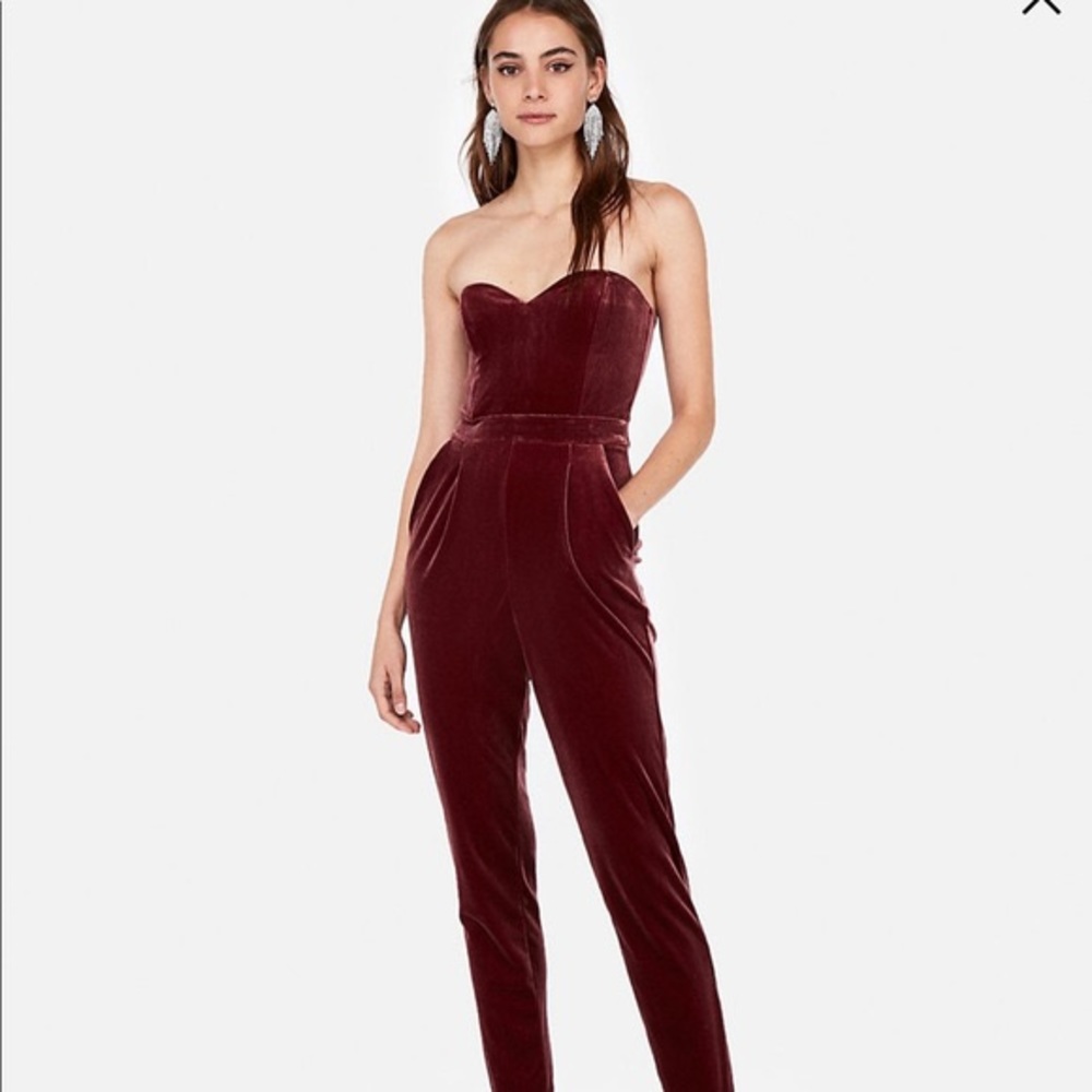 Express velvet jump suit